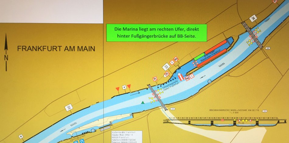 Marina Westhafen Seekartenauschnitt